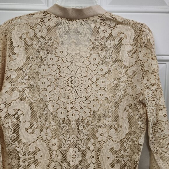 Vintage New Country Set Lace Cardigan - Size Medium - Picture 7 of 11